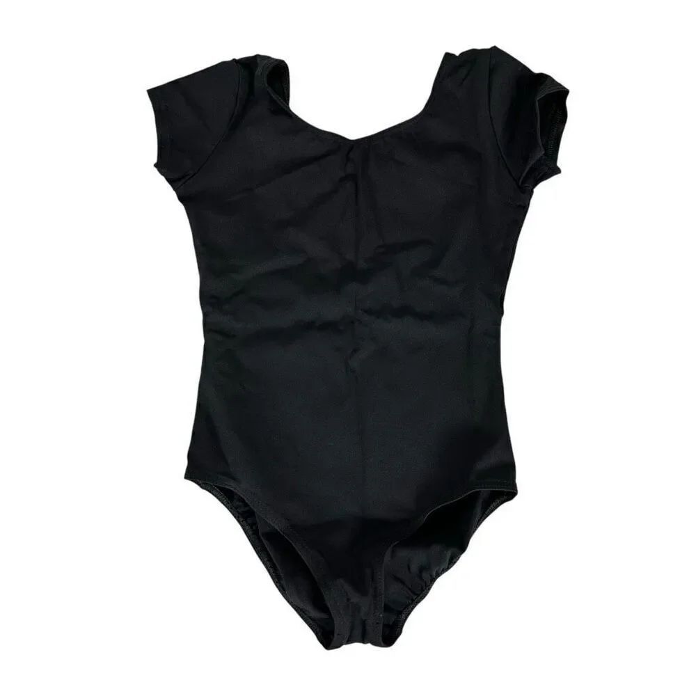 Capezio Black Short Sleeve Leotard size Large